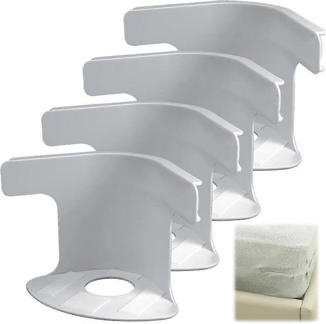 Grey Bed Sheet Holder Straps Heavy Duty Corner Clips for Mattress and Bedding V1263-JX-3920