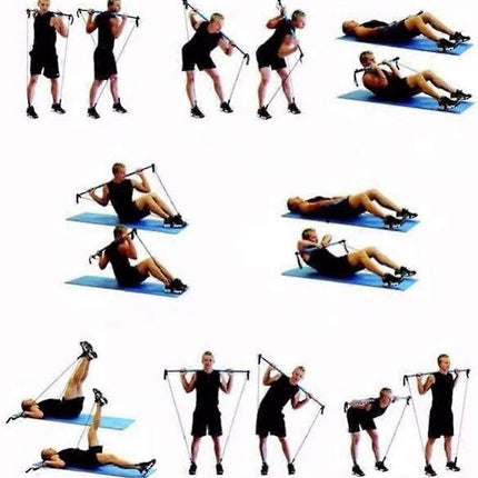 Pilates Bar Kit with Resistance Bands for Home Yoga & Gym Workout