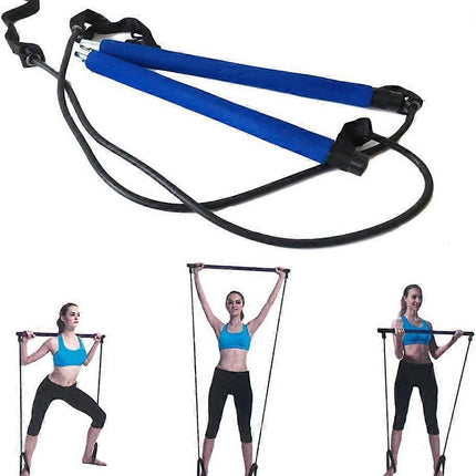 Pilates Bar Kit with Resistance Bands for Home Yoga & Gym Workout