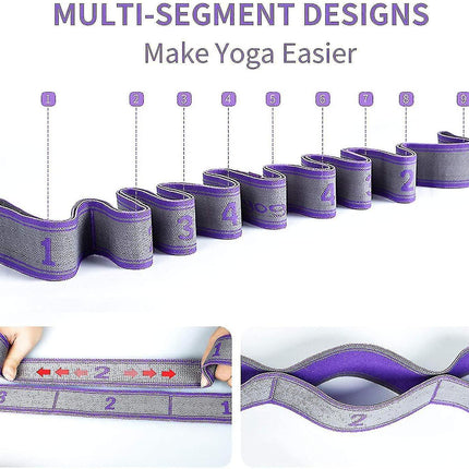 9-Loop Yoga Stretch Strap for Flexibility & Exercise
