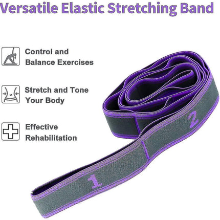 9-Loop Yoga Stretch Strap for Flexibility & Exercise