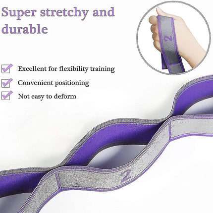 9-Loop Yoga Stretch Strap for Flexibility & Exercise