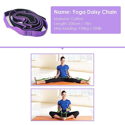 Nonelastic Multi-Loop Yoga Daisy Chain for Dance & Pilates