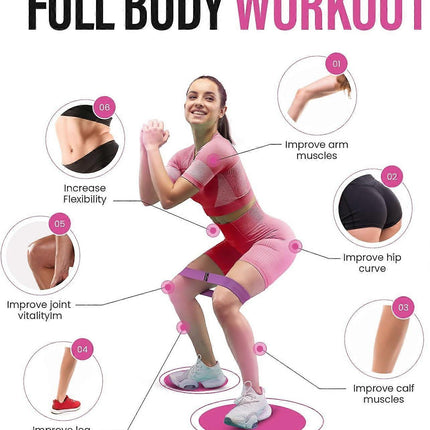 3 Resistance Bands Set for Leg Training & Support (3 Strength Levels)