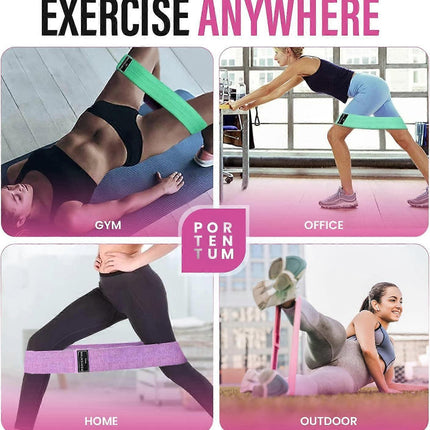 3 Resistance Bands Set for Leg Training & Support (3 Strength Levels)