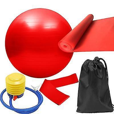 5pcs Purple Yoga Training Set with Fitness Ball & Bands – product detail