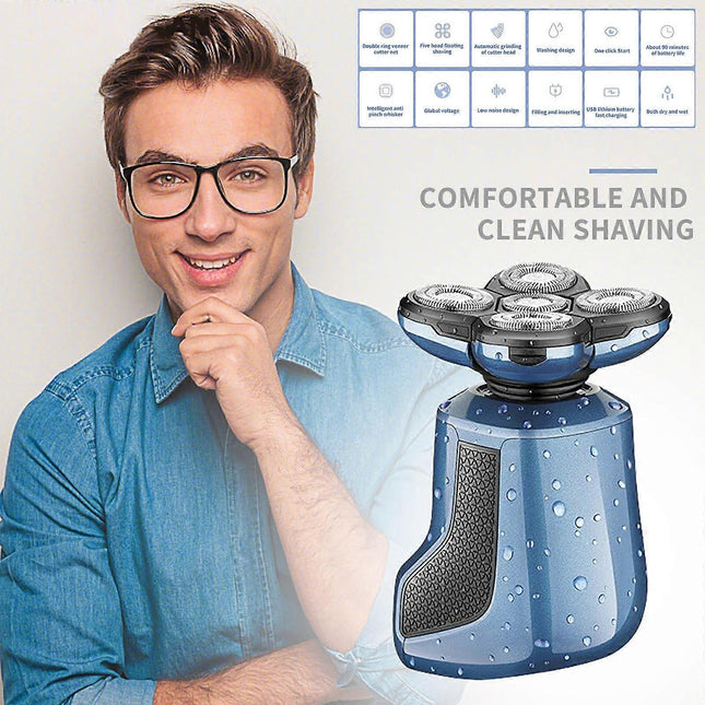 USB Shaver Charging Cable Electric Razor with 5-Wash Head – product detail