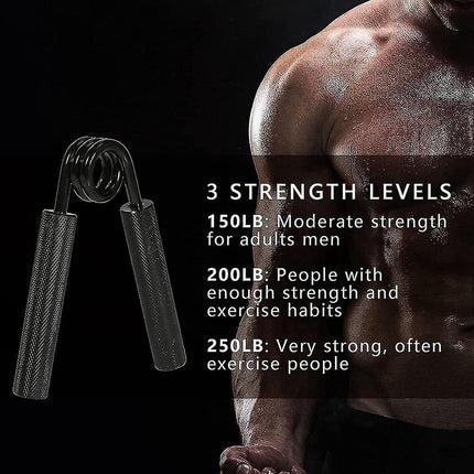 3pcs Wrist & Forearm Exercise Grips, Gym Strength Intensifier Kit