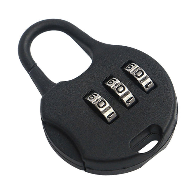 Black 3-Digit Combo Padlock