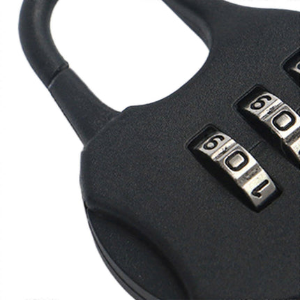 Black 3-Digit Combo Padlock - Drawer & Luggage Lock for Home