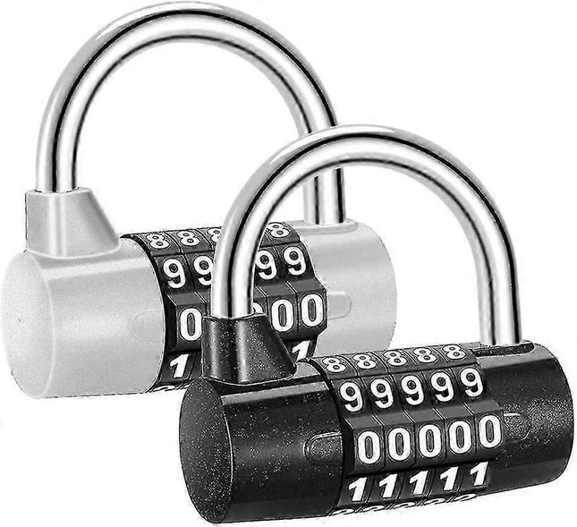 2pcs 5-Digit Combo Padlock