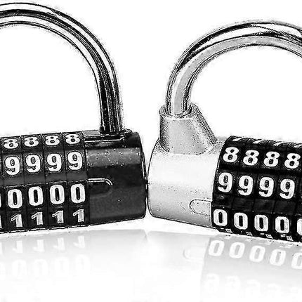 2pcs 5-Digit Combo Padlock - High Security Luggage Locks