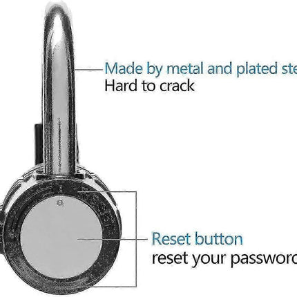 2pcs 5-Digit Combo Padlock - High Security Luggage Locks