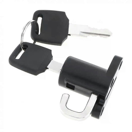 Motorcycle Helmet Lock - Universal Black B-Type with Key