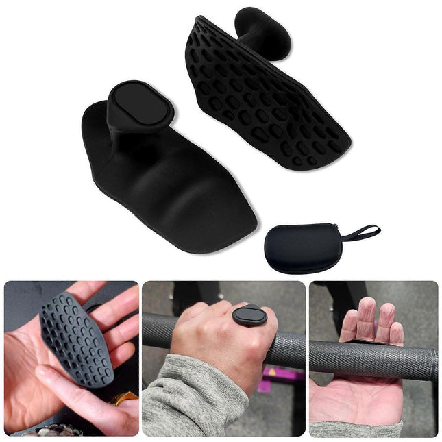 2pcs Flexible Gym Tape Grips with Storage Box for Weightlifting Grey – product detail