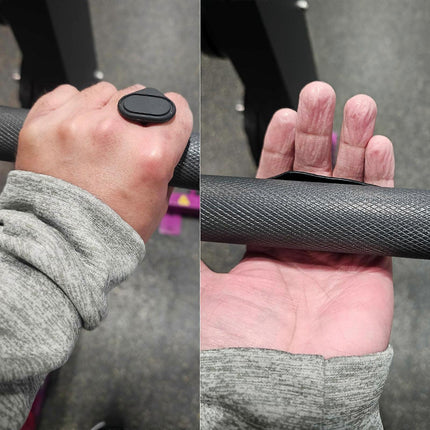 2pcs Flexible Gym Tape Grips with Storage Box for Weightlifting, Grey