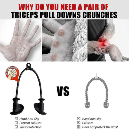 Anti-Slip Ergonomic Triceps Rope, Gym Cable Attachment for Workout
