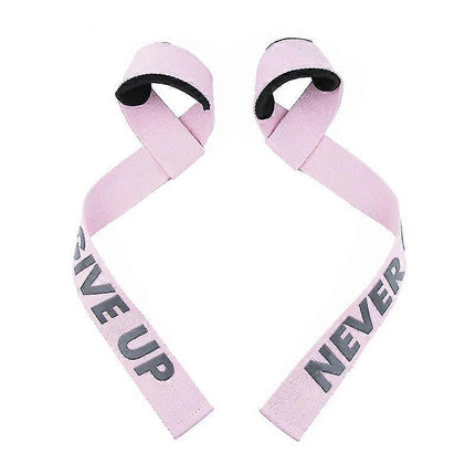 2pcs Padded Weight Lifting Straps, Anti-Slip Wrist Grip for Gym Fitness, Pink