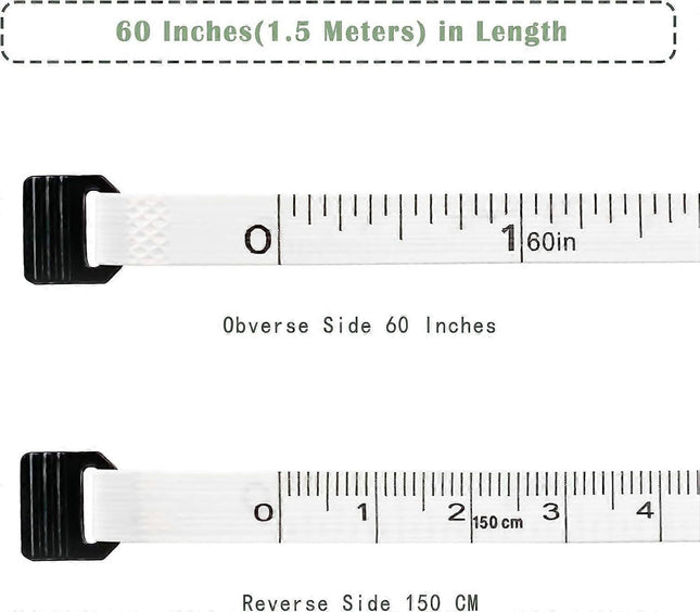 2pcs Fabric Tape Measure Retractable Body Measuring Tape Soft Sewing Tool – product detail