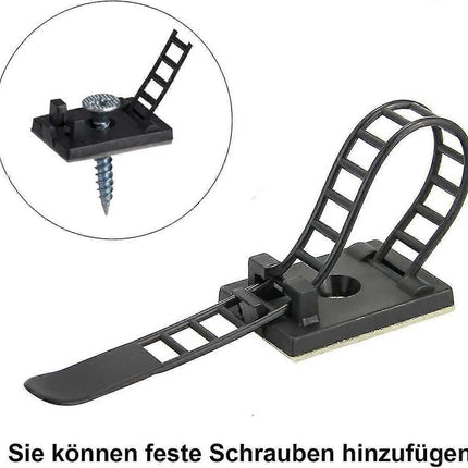 50pcs Adjustable Cable Clamps 3M Adhesive Cable Organizer Wire Holder Set