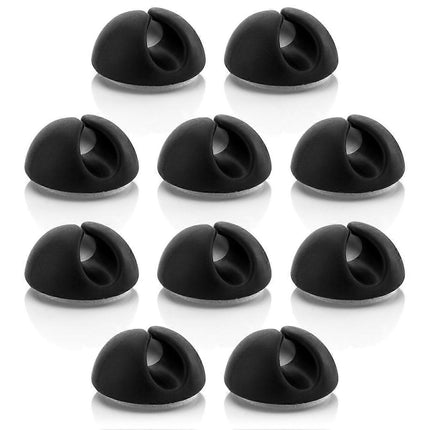10pcs Black Cable Clamps Cable Holders for 8mm Cables Wire Organizer Management