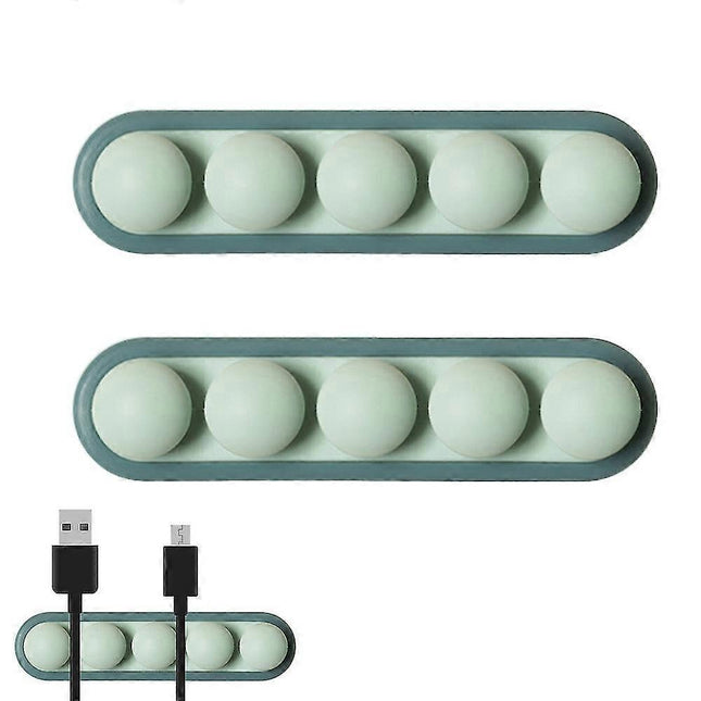 2pcs Cable Clamps Cord Organizer Desktop Wire Holders for Home Office V1263-JX-4234