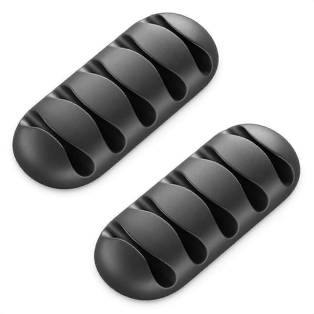 2pcs Black Cable Holders for Desk Cable Management Organizer V1263-JX-4235