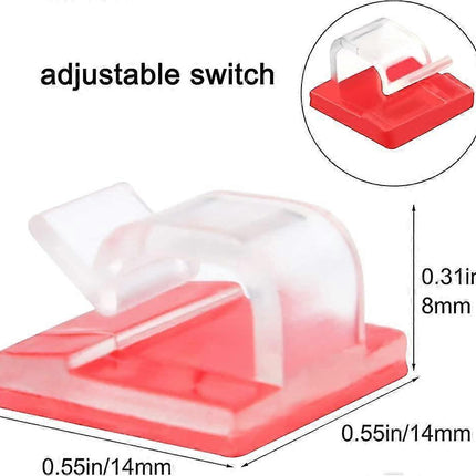 Self-Adhesive Cable Holder Set Wire Clips Cord Clamps for Cable Management