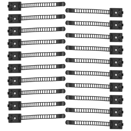20pcs Adjustable Cable Clips with Adhesive Wire Fixing Holder Set for Home Office