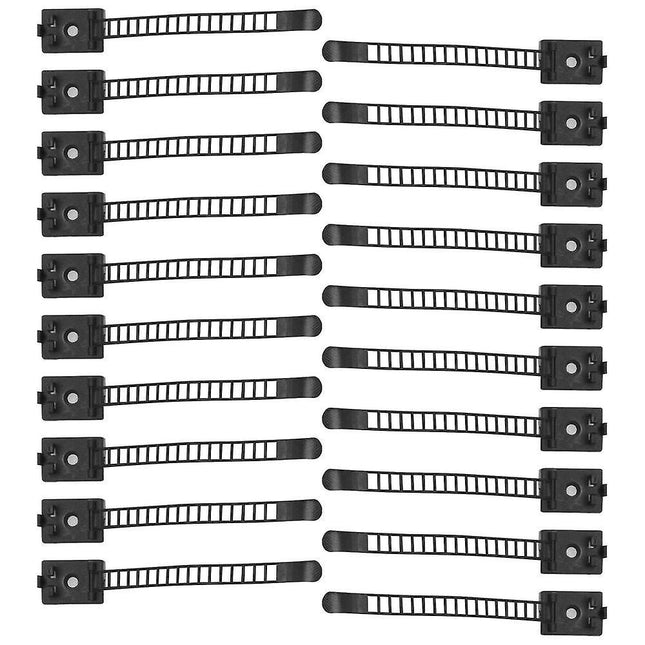 20pcs Adjustable Cable Clips with Adhesive Wire Fixing Holder Set for Home Office V1263-JX-4242