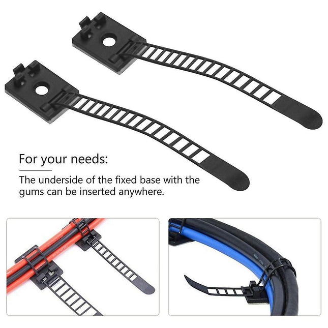 20pcs Adjustable Cable Clips with Adhesive Wire Fixing Holder Set for Home Office – product detail