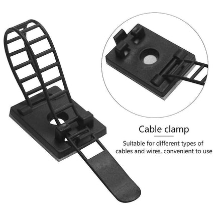 20pcs Adjustable Cable Clips with Adhesive Wire Fixing Holder Set for Home Office