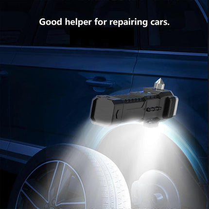 Multifunction Car Flashlight with Window Breaker Rechargeable Emergency Torch