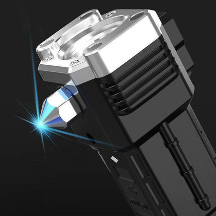 Multifunction Car Flashlight with Window Breaker Rechargeable Emergency Torch
