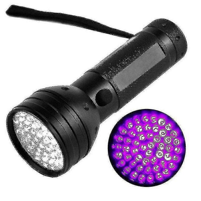 51 LED UV Flashlight Purple Light Torch for Pet Stain Detection and Inspection V1263-JX-4326
