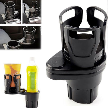 2-in-1 Car Cup Holder Expander - Adjustable Multifunctional Organizer for Travel Use