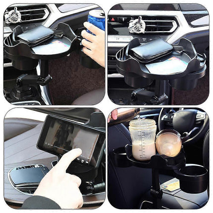 Automotive Cup Holder Expander Tray - Interior Car Accessories for Drinks & Snacks
