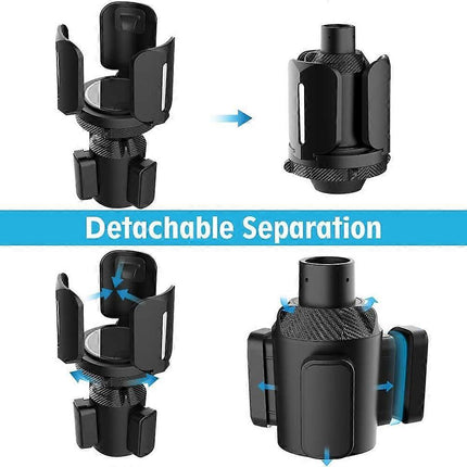 Adjustable Car Cup Holder Expander - Adapter Fits 2.95in Bottles or Cups