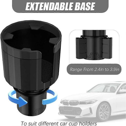 Adjustable Base Car Cup Holder Expander - Universal Auto Drink Organizer