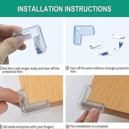 20pcs Table Corner Protectors - Clear Shockproof Babies Furniture Edge Guards for Home security