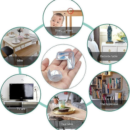 20pcs Table Corner Protectors - Clear Shockproof Babies Furniture Edge Guards for Home security