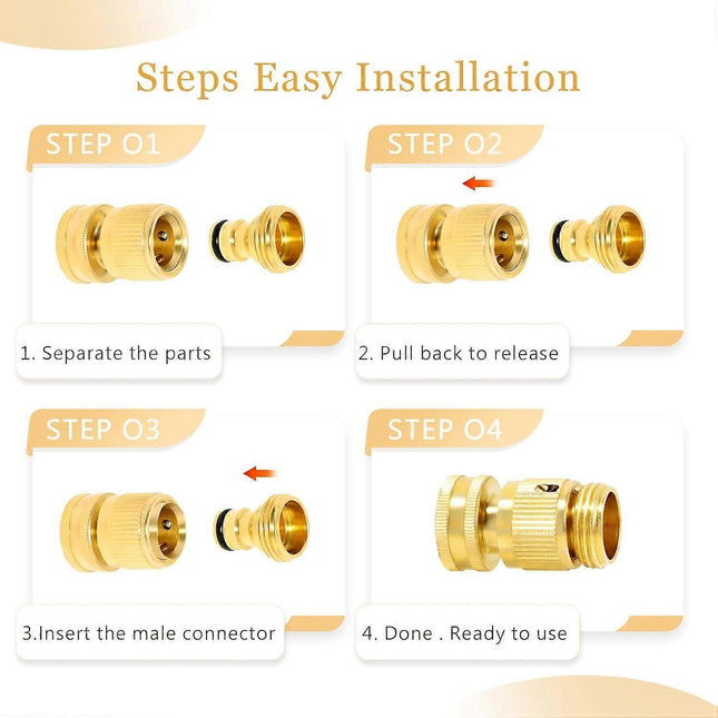 Solid Brass Garden Hose Quick Connect Fittings – product detail