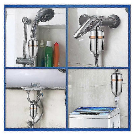 15-Level Shower Bath Water Filter with Filter Element for Bathroom Use