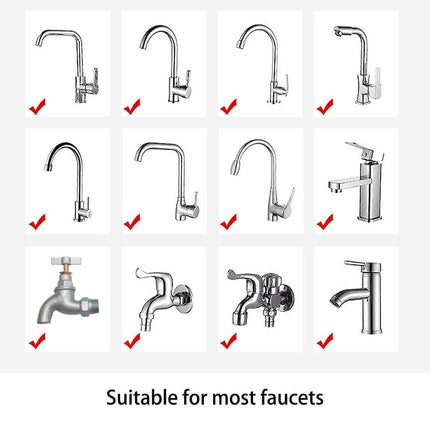 Faucet Water Filter with 2 Cartridges, Rotating Carbon Sink Filter