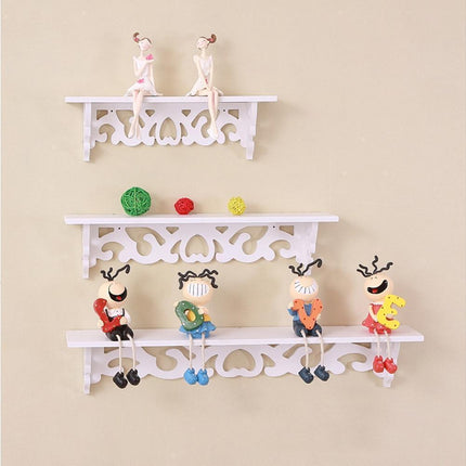 Modern White Floating Wall Mounted Display Storage Shelf Home Living Room Decor-White S
