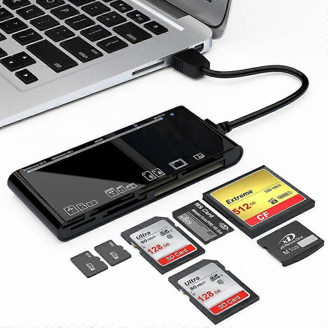 7-in-1 Mobile Phone Card Reader TF SD Adapter for Data Storage and Transfer V1263-JX-4731