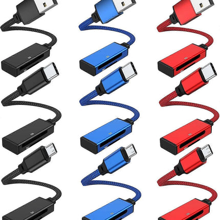 2-in-1 USB & USB-C TF/SD Card Reader Adapter for Laptop, Phone, Tablet