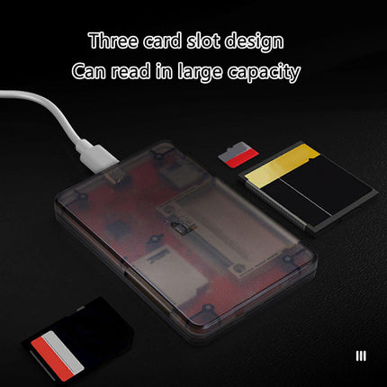 Multi Card Reader Adapter USB 2.0 with Indicator Light for Camera TF SD Cards