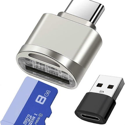 USB C to SD/TF Card Reader, Micro SD Memory Card Reader Adapter