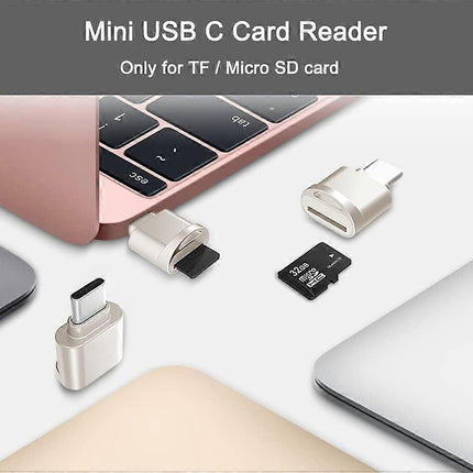 USB C to SD/TF Card Reader, Micro SD Memory Card Reader Adapter